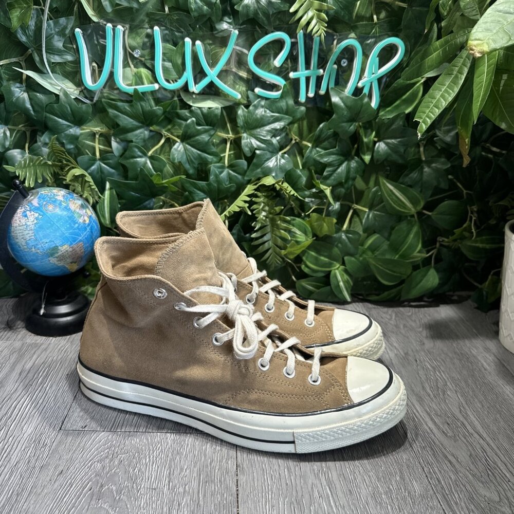 Converse Chuck Taylor 70 Hi Suede Sand Dune Tan Sneaker Shoes Leather Men 10.5